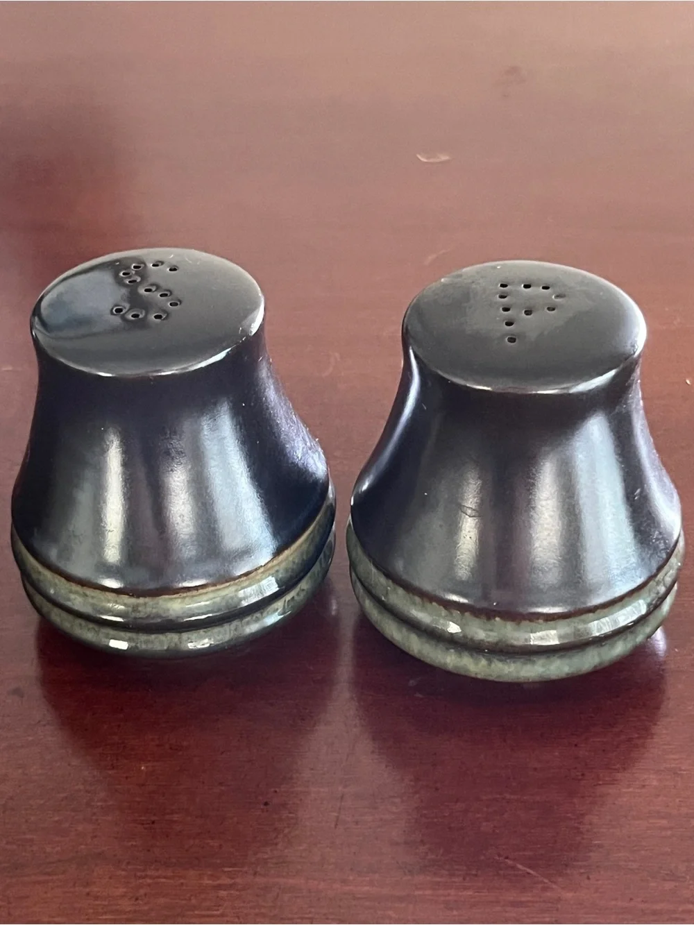 Vintage Denby Bokara / Kismet Blue Salt & Pepper Shaker Set Langley England